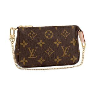 LOUIS VUITTON Brown Monogram Canvas Pochette Pouch